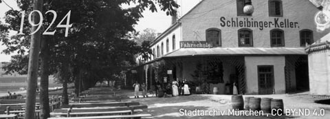 Der Standort 1924 war der Schleibinger-Keller, © Stadtarchiv München , CC BY-ND 4.0